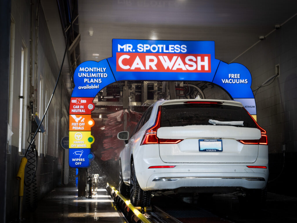 Mr. Spotless Car Wash offers different options for washing your car but the Express Tunnel provides both an extensive and fast clean.